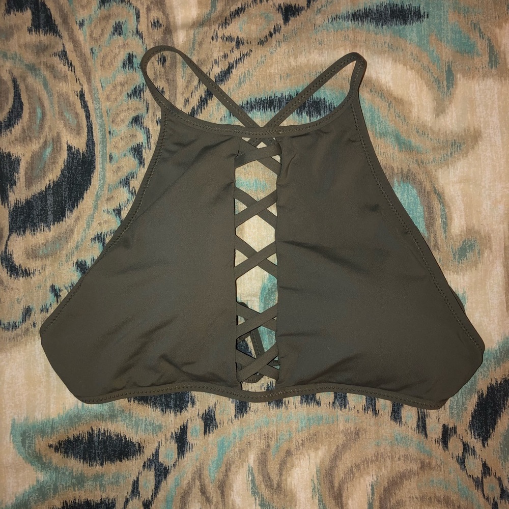 Criss Cross Halter Bikini Top